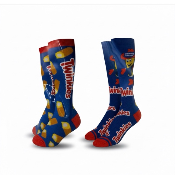 Twinkies Hostess Cakes Crew Socks 2 Pairs - Picture 6 of 7